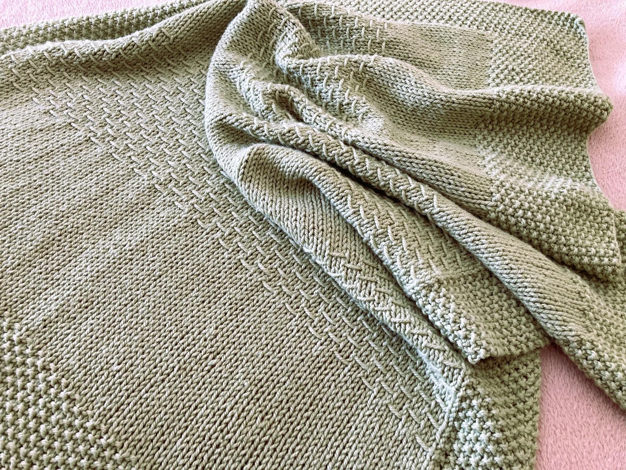 Knitting pattern ~ Scilla Baby Blanket in Aran or DK ~ ENGLISH ~ PDF Download