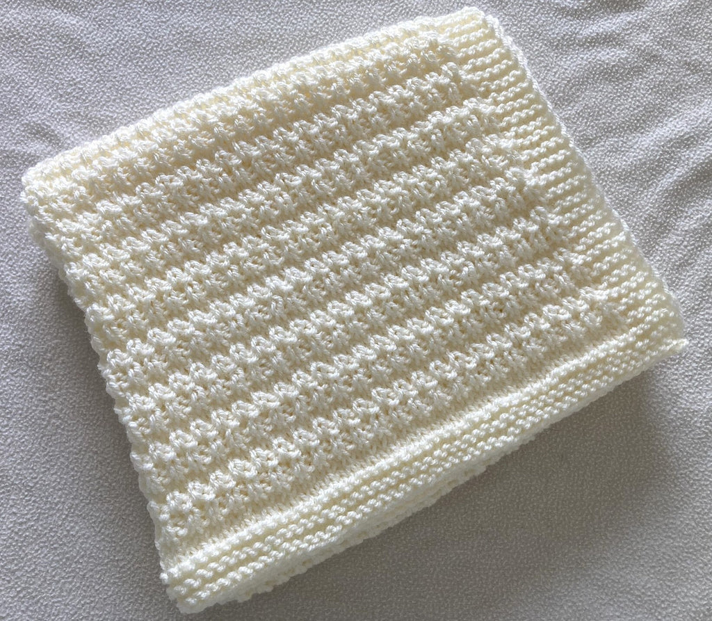 Knitting pattern ~ Meya Baby Blanket ~ Reversible Design ~ Aran Yarn ~ ENGLISH ~  PDF Download