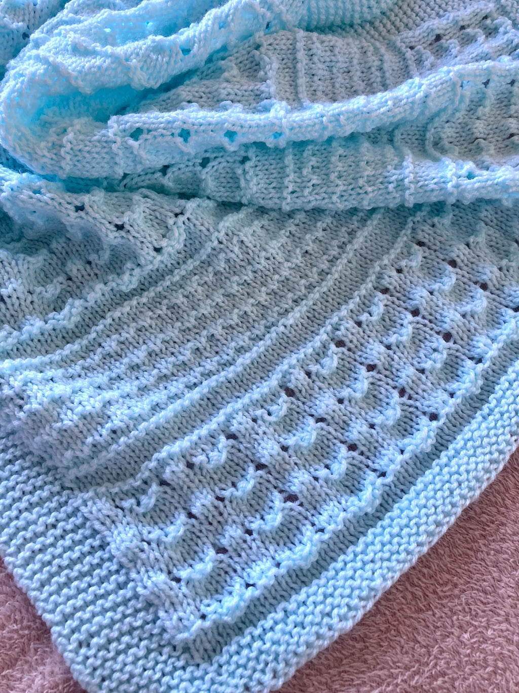 Knitting Pattern ~ Seren Baby Blanket  ~  ENGLISH ~ PDF Download