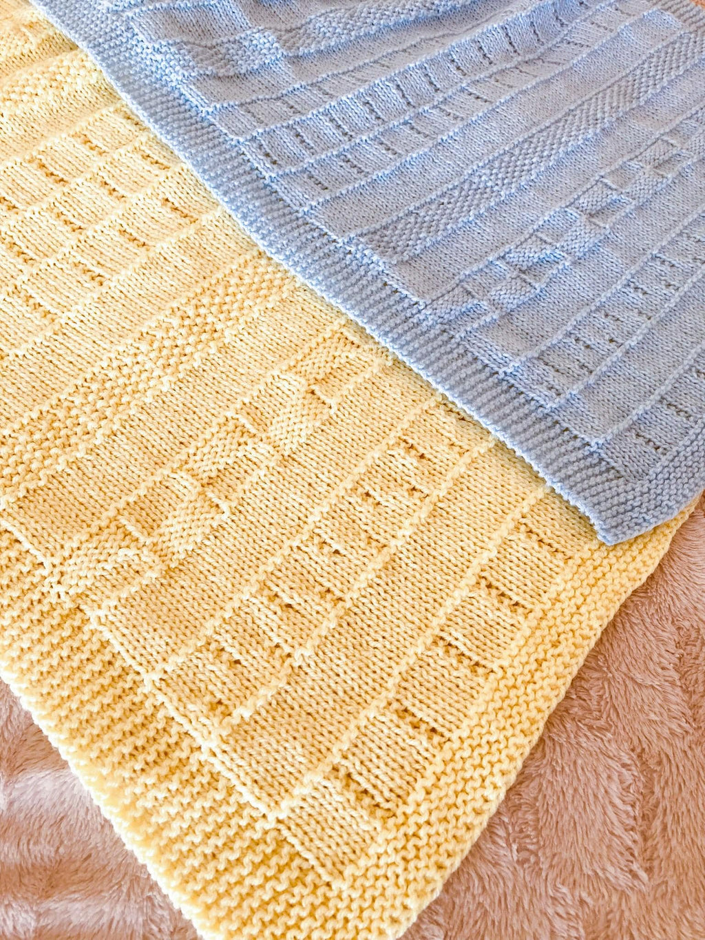 Knitting pattern ~ Gina Baby Blanket in Aran or DK ~ ENGLISH ~ PDF Download