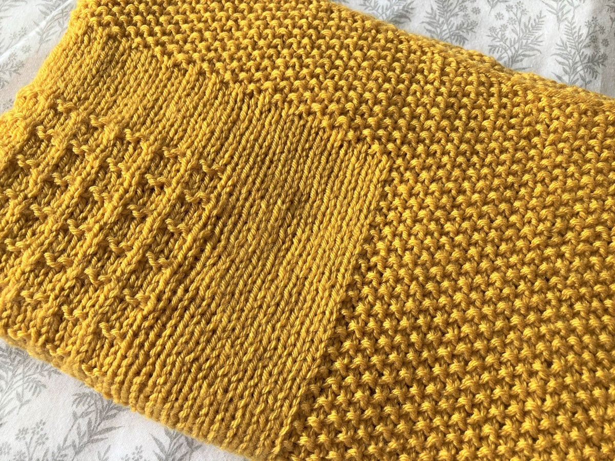 Knitting Pattern ~  Alia Baby Blanket  ~ ENGLISH ~ PDF Download