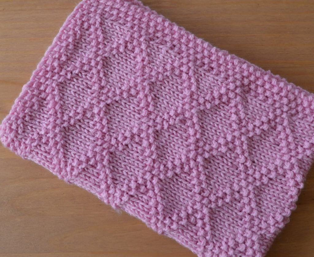 Knitting pattern- Diamonds Baby Blanket in Aran Yarn. ~ ENGLISH ~  PDF Download