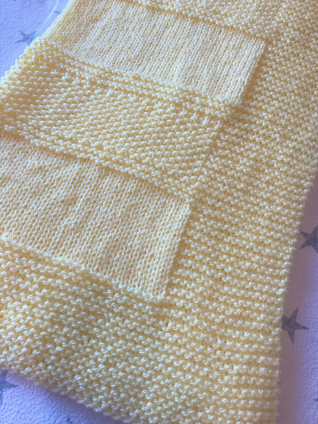 Knitting pattern ~ Textured Stripes Baby Blanket ~ ENGLISH ~ PDF Download
