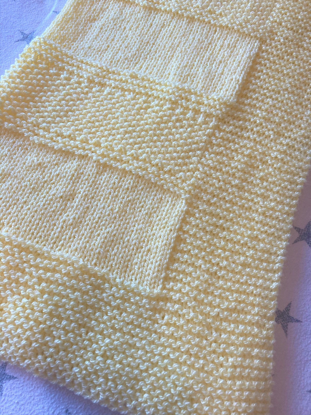 Knitting pattern ~ Textured Stripes Baby Blanket ~ ENGLISH ~ PDF Download
