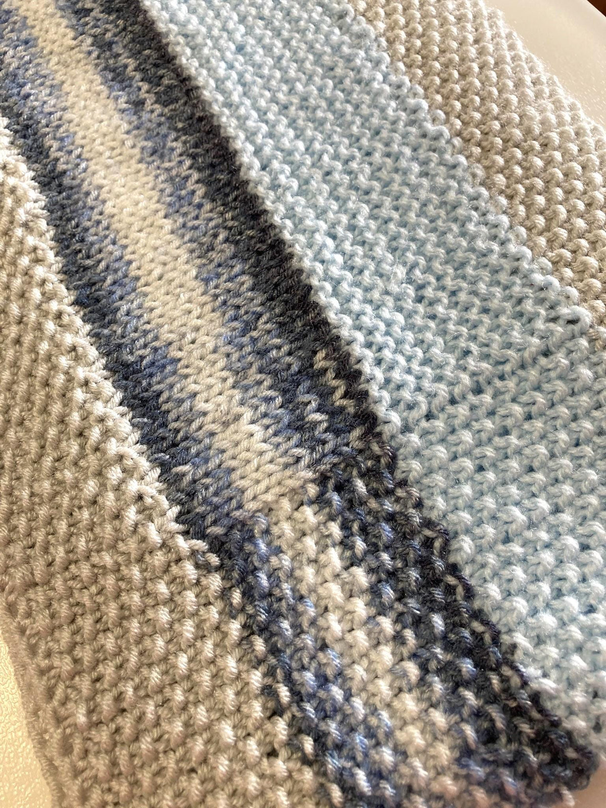 Knitting pattern ~ Simple Textures Baby Blanket  ~ DK Yarn ~ ENGLISH ~ PDF Download