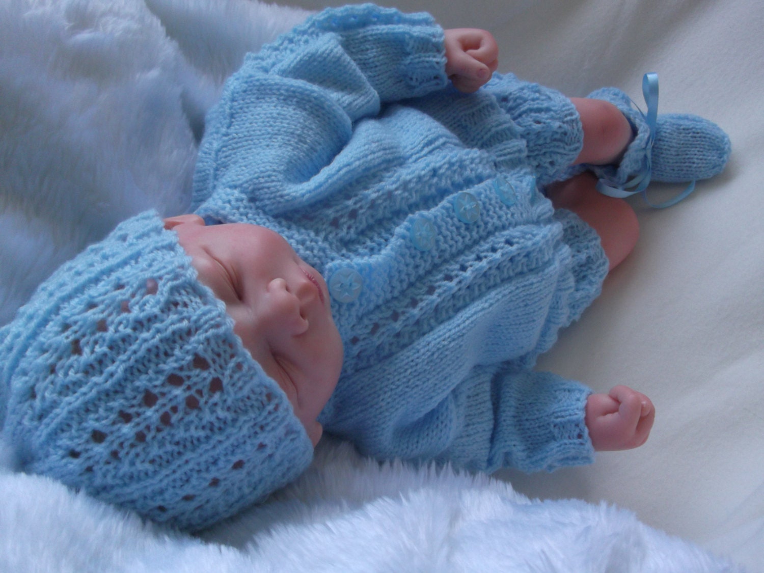 Knitting pattern ~ Adora baby set for 3-6 months ~  ENGLISH ~  PDF Download