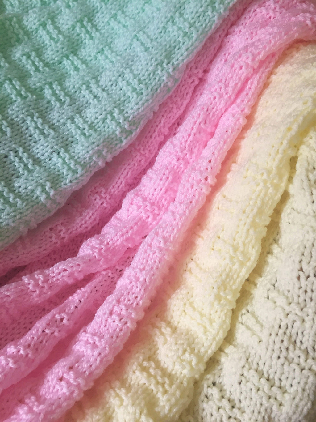 Knitting pattern ~ Easy Weave Baby Blanket  ~ ENGLISH ~ PDF Download