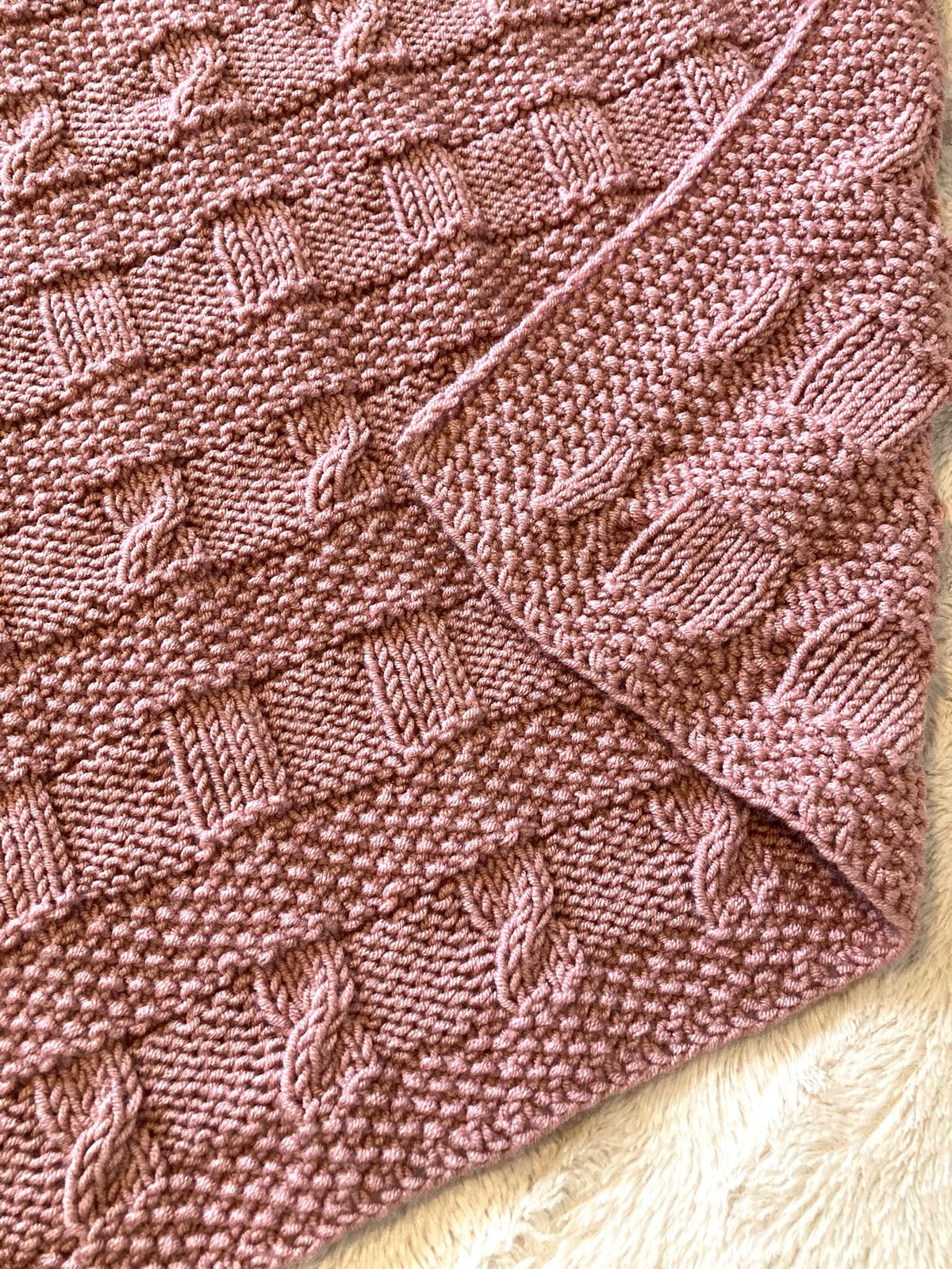 Knitting pattern ~ Ember Baby Blanket in DK Yarn ~ ENGLISH ~  PDF Download