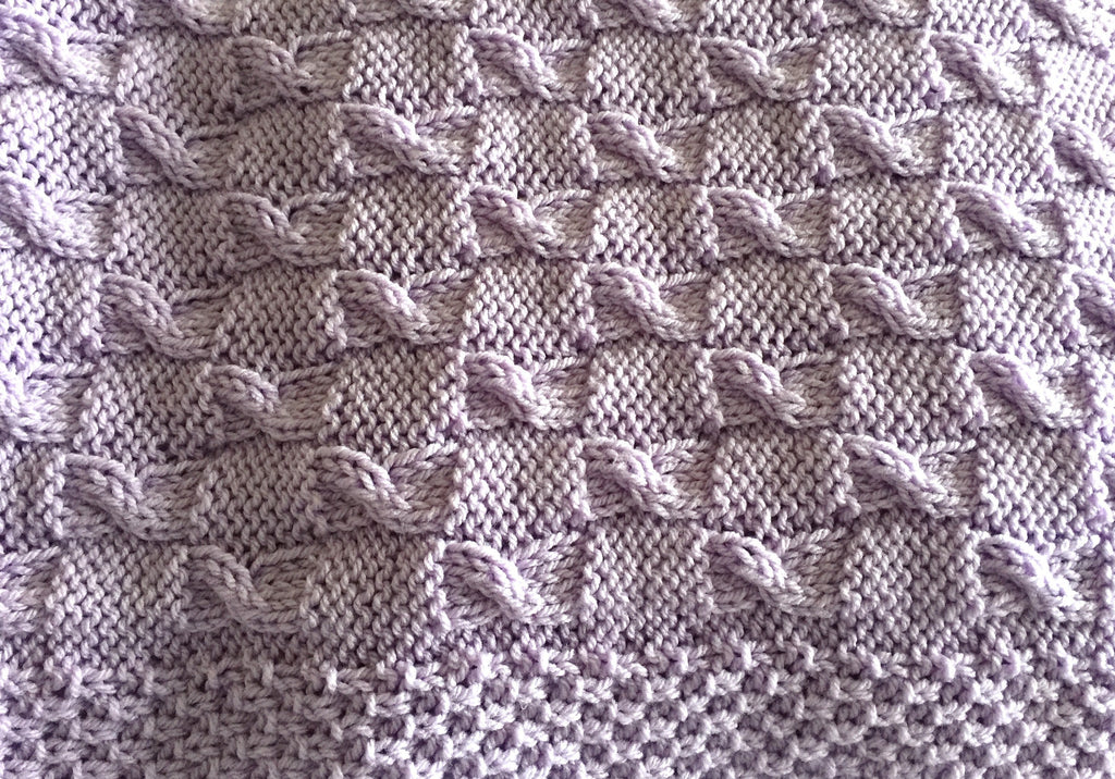 Knitting pattern ~ Broken Cables Baby Blanket  ~ENGLISH ~ PDF Download