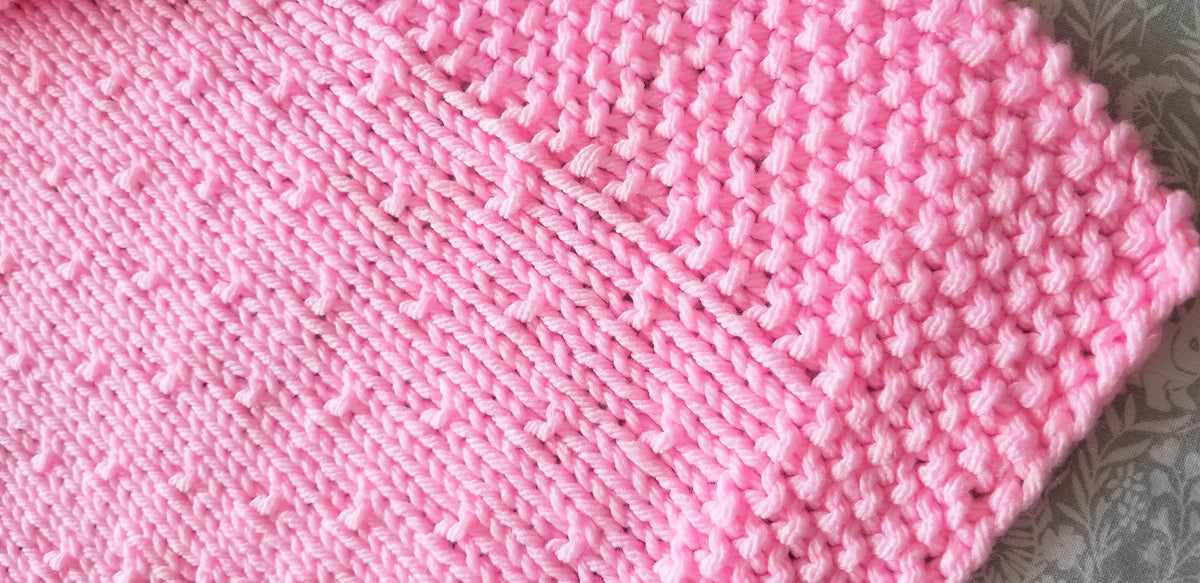 Knitting pattern ~ Moss & Seed Baby Blanket ~ Easy , Quick Knit ~ ENGLISH ~ PDF Download
