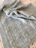 Knitting pattern ~ Chrissy Baby Blanket in Aran Yarn ~ ENGLISH ~ PDF Download
