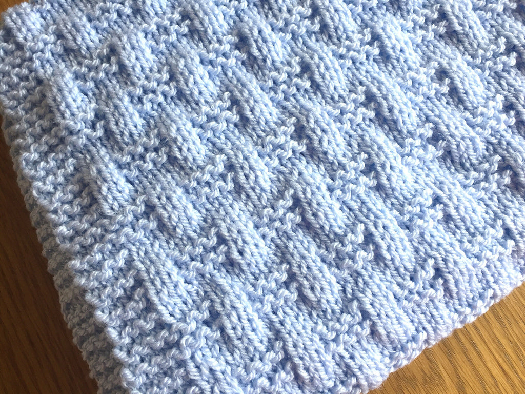 Knitting pattern ~ Easy Weave Baby Blanket  ~ ENGLISH ~ PDF Download