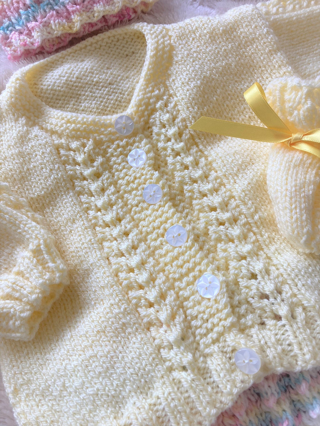 Knitting pattern ~ Adora baby set for 3-6 months ~  ENGLISH ~  PDF Download