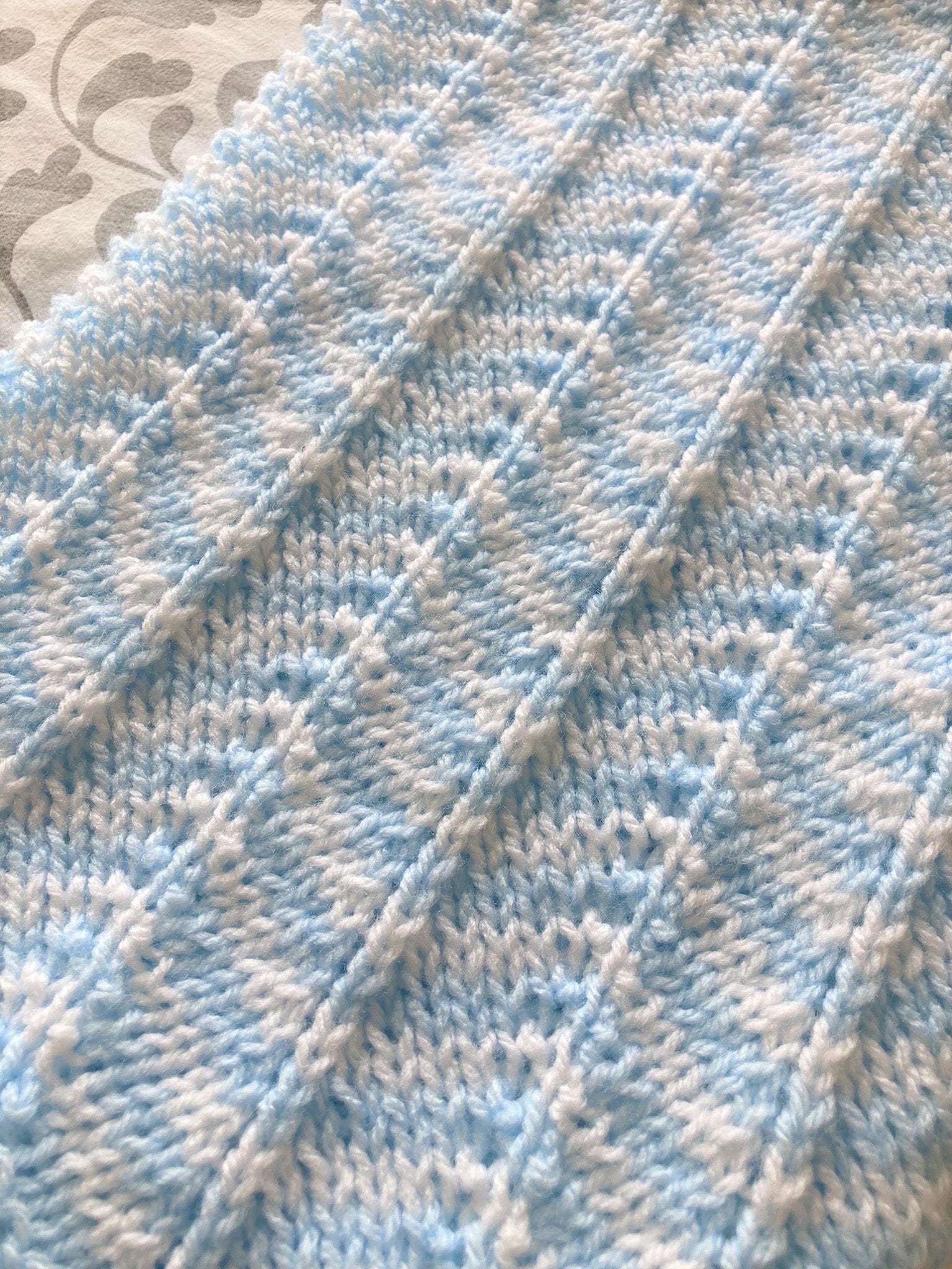 Knitting Pattern ~ Arlo Baby Blanket in DK ~ Chevron Design ~  ENGLISH ~ PDF Download
