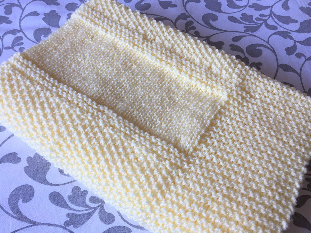 Knitting pattern ~ Textured Stripes Baby Blanket ~ ENGLISH ~ PDF Download