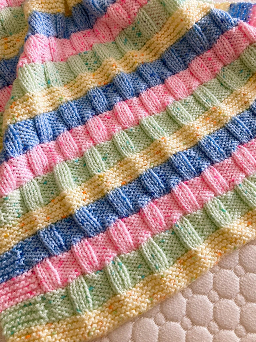 Knitting Pattern ~ Cody Baby Blanket in DK Yarn ~ ENGLISH ~ PDF Download