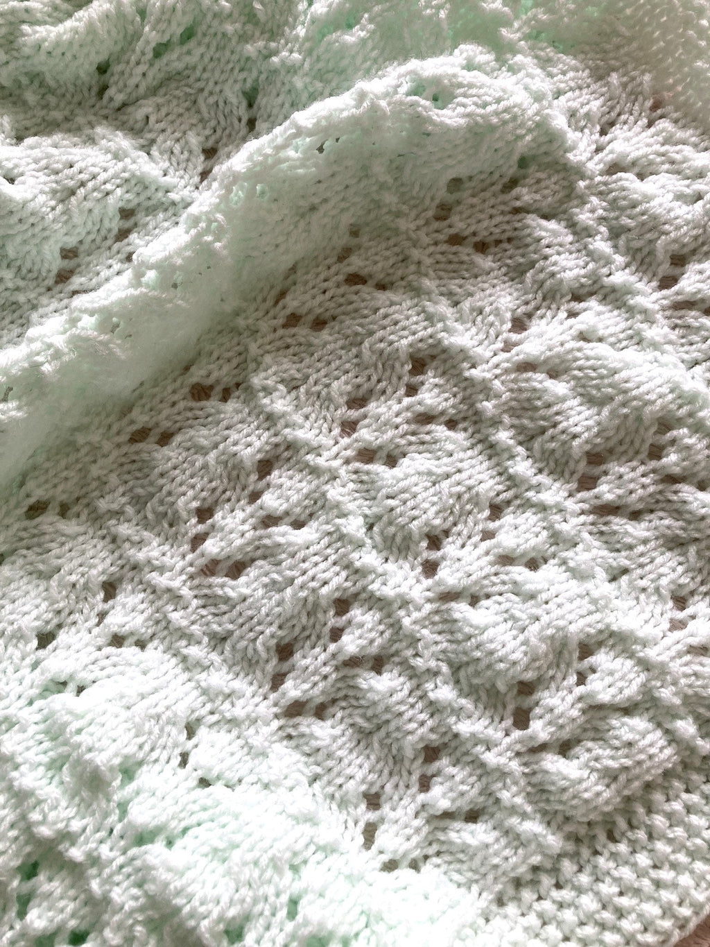 Knitting Pattern ~ Audrey Baby Blanket in DK  ~ ENGLISH ~ PDF Download