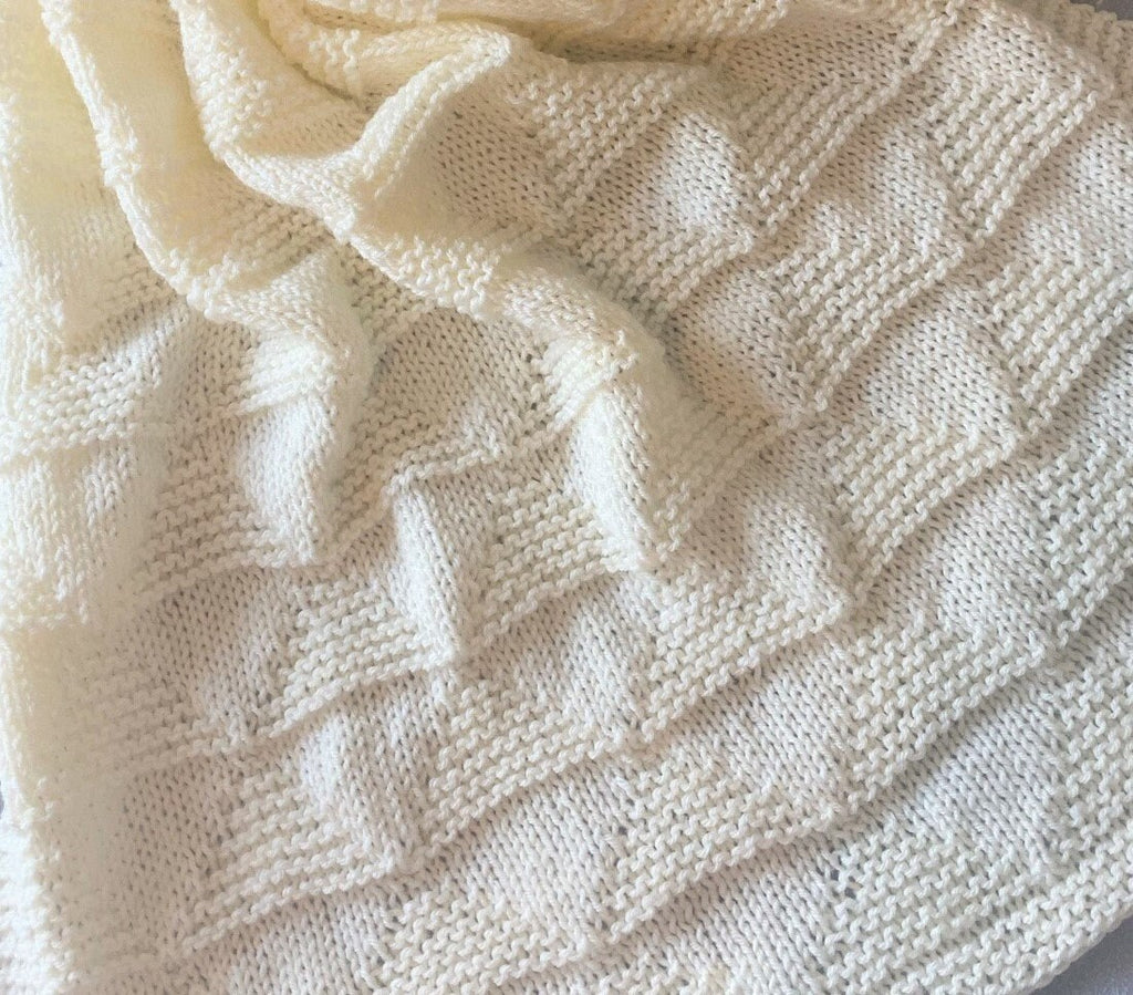 Knitting pattern ~ Little Mountains Baby Blanket  ~ ENGLISH ~  PDF Download