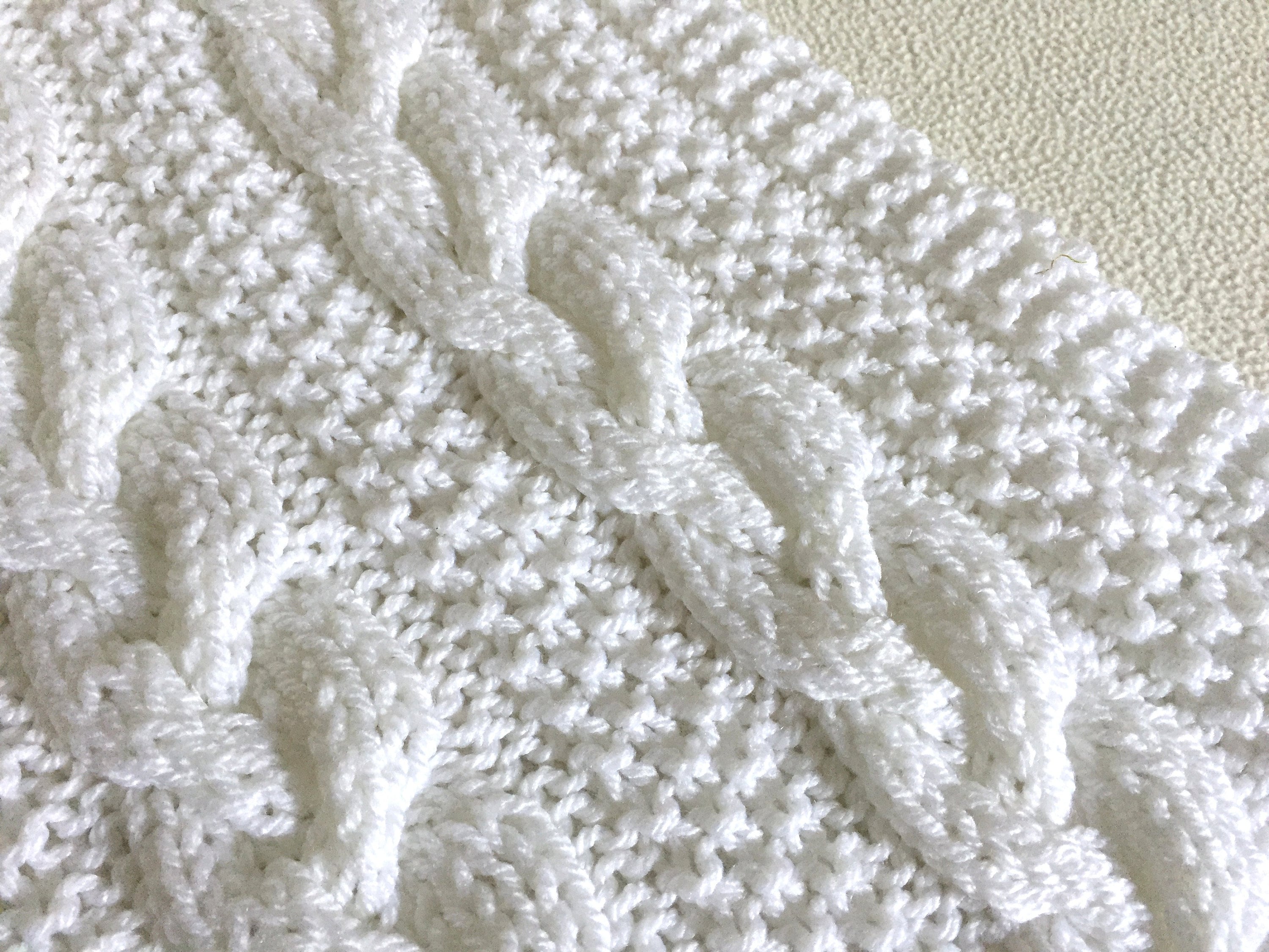 Knitting pattern ~ Braided Cable Baby Blanket ~  ENGLISH ~ PDF Download