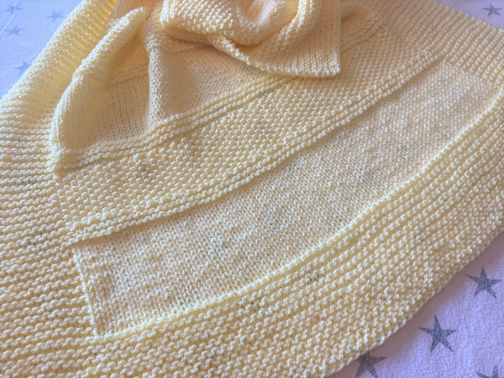 Knitting pattern ~ Textured Stripes Baby Blanket ~ ENGLISH ~ PDF Download