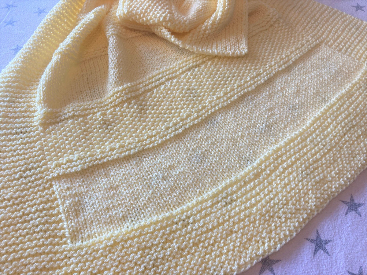 Knitting pattern ~ Textured Stripes Baby Blanket ~ ENGLISH ~ PDF Download