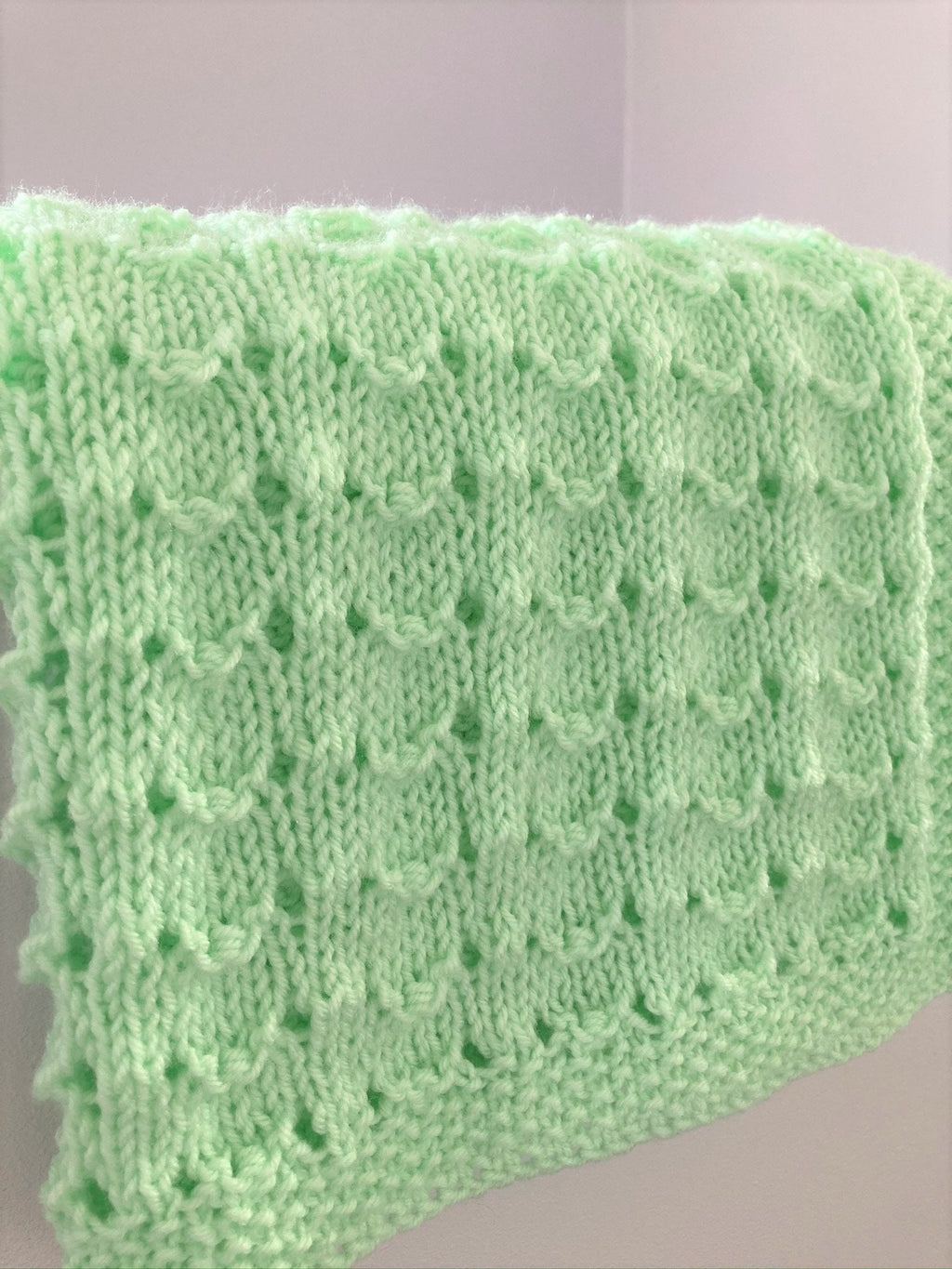Knitting pattern ~ Sea Shells Baby Blanket ~ ENGLISH ~ PDF Download