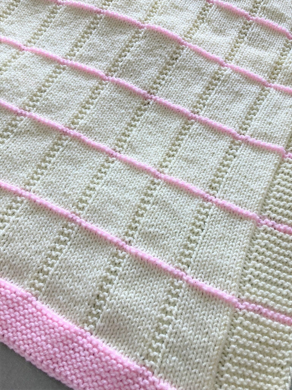 Knitting pattern ~ Cassy Baby Blanket ~ Simple Design ~  ENGLISH ~ PDF Download