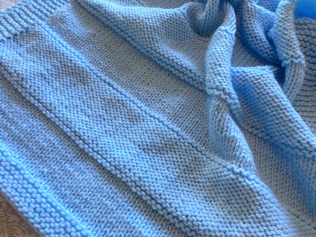 Knitting pattern ~ Nova Baby Blanket ~ Fully Reversible Design ~ ENGLISH ~ PDF Download