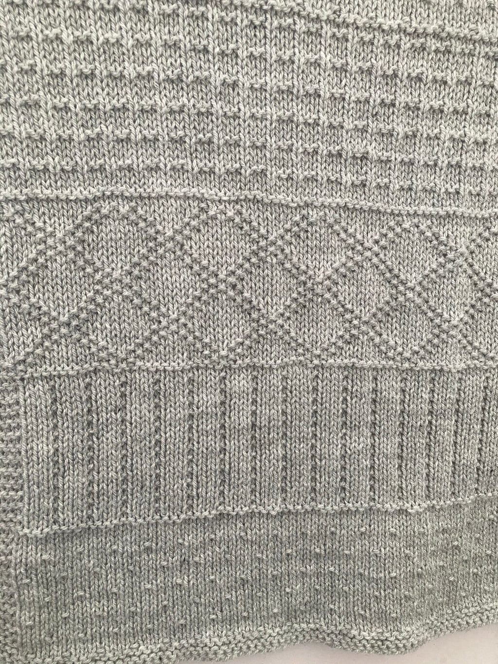 Knitting pattern ~ Easy Sampler Baby Blanket in DK Yarn ~ ENGLISH ~ PDF Download
