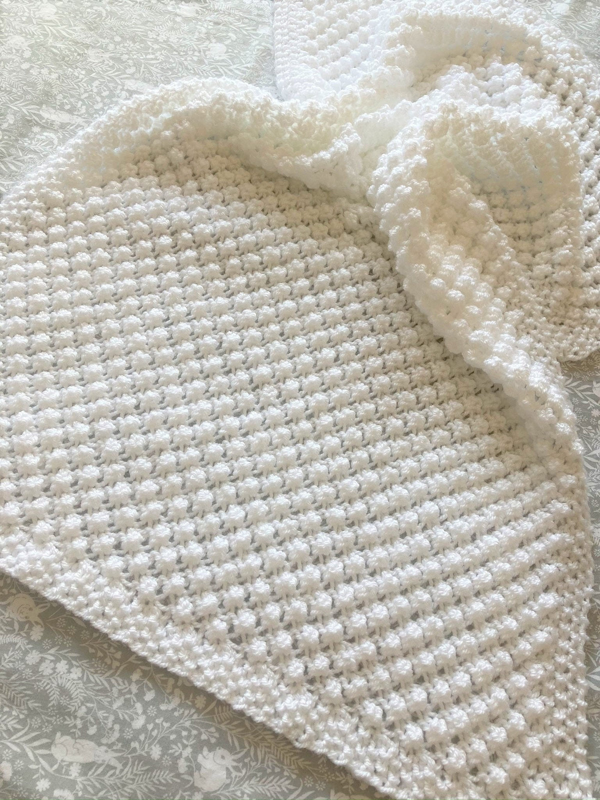 Knitting pattern ~ Bobble Baby Blanket ~  ENGLISH ~ PDF Download
