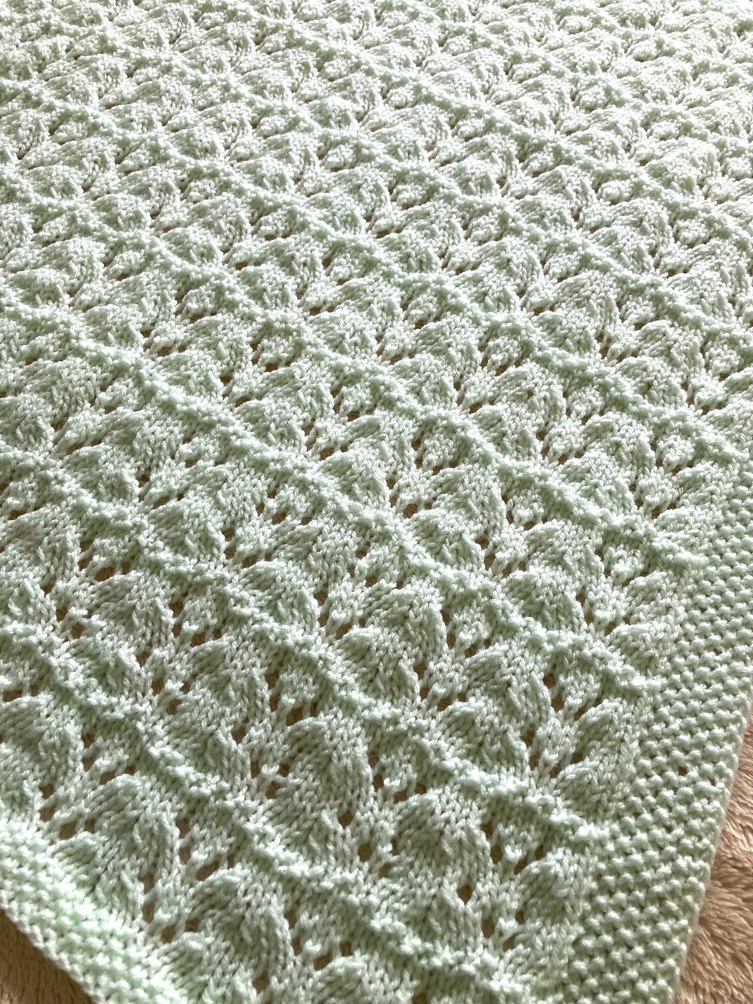 Knitting Pattern ~ Audrey Baby Blanket in DK  ~ ENGLISH ~ PDF Download