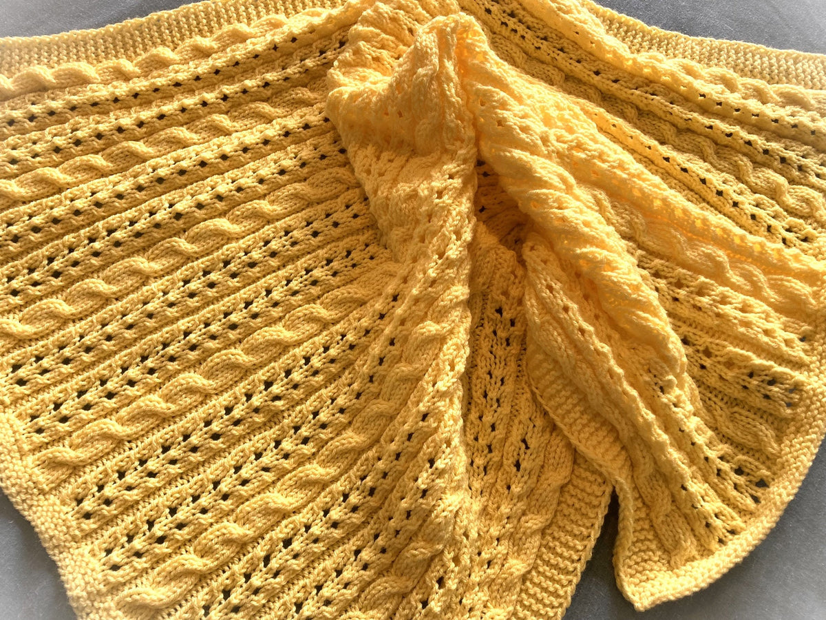 Knitting pattern ~ Lucie Baby Blanket  ~   ENGLISH ~  PDF Download