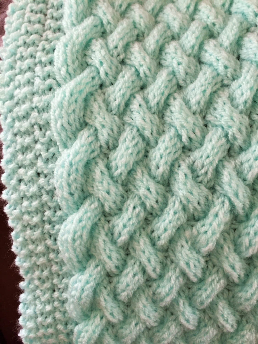 Knitting Pattern ~ Wicker Basketweave ~ Baby Blanket ~ Multiple Sizes ~ ENGLISH ~  PDF Download