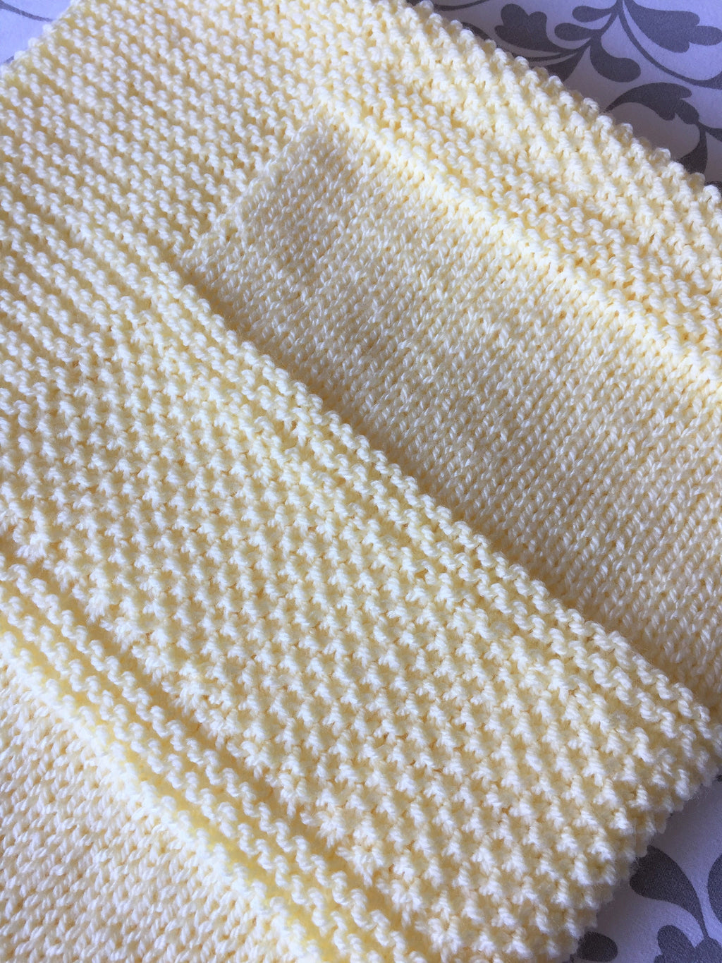 Knitting pattern ~ Textured Stripes Baby Blanket ~ ENGLISH ~ PDF Download