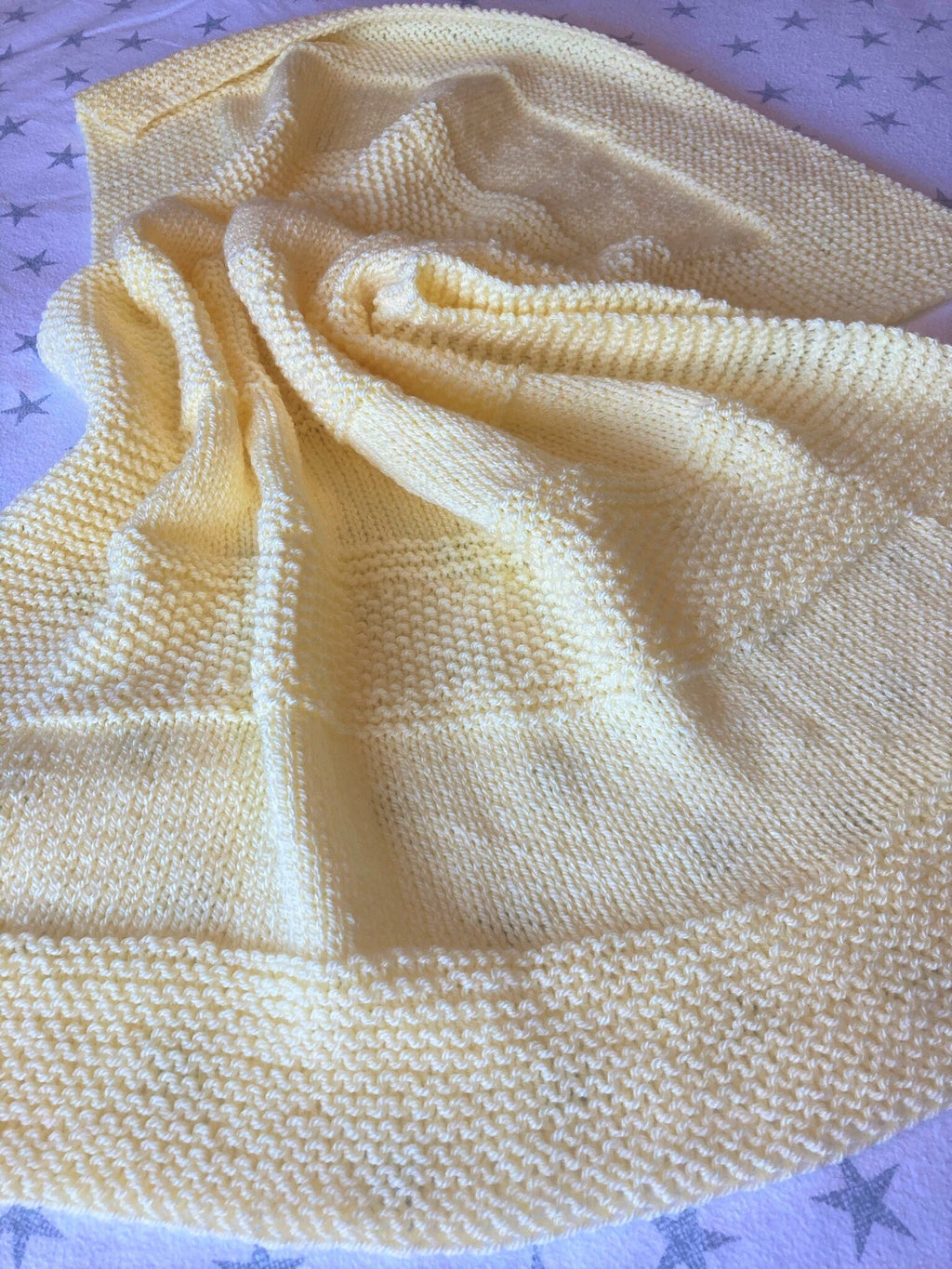 Knitting pattern ~ Textured Stripes Baby Blanket ~ ENGLISH ~ PDF Download