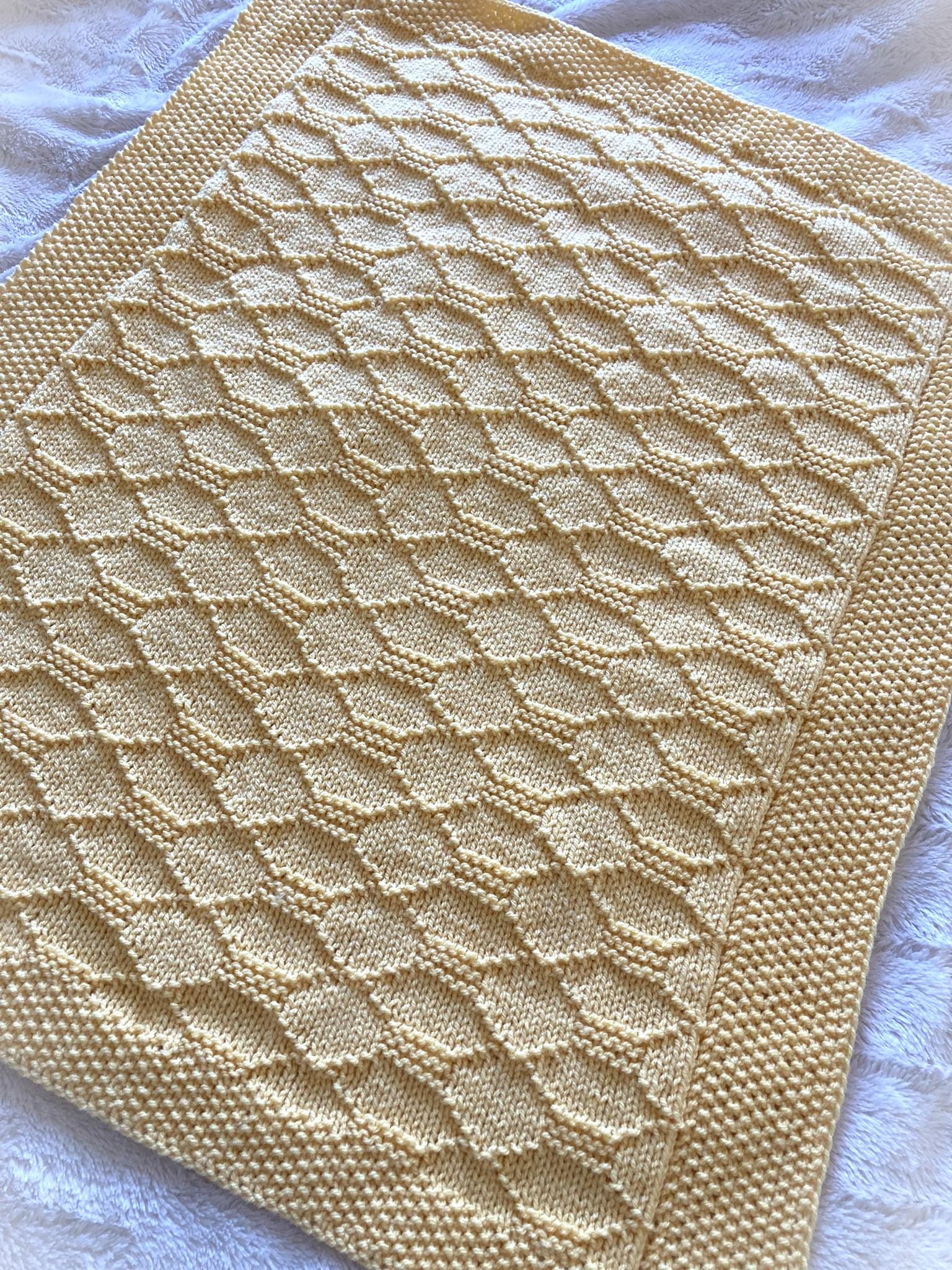 Knitting pattern ~ Shapes Baby Blanket in DK Yarn ~ ENGLISH ~  PDF Download