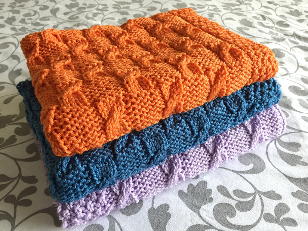 Knitting pattern ~ Broken Cables Baby Blanket  ~ENGLISH ~ PDF Download