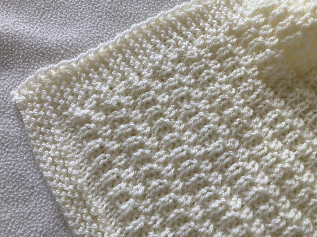 Knitting pattern ~ Meya Baby Blanket ~ Reversible Design ~ Aran Yarn ~ ENGLISH ~  PDF Download