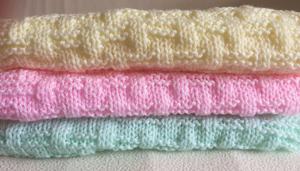 Knitting pattern ~ Easy Weave Baby Blanket  ~ ENGLISH ~ PDF Download