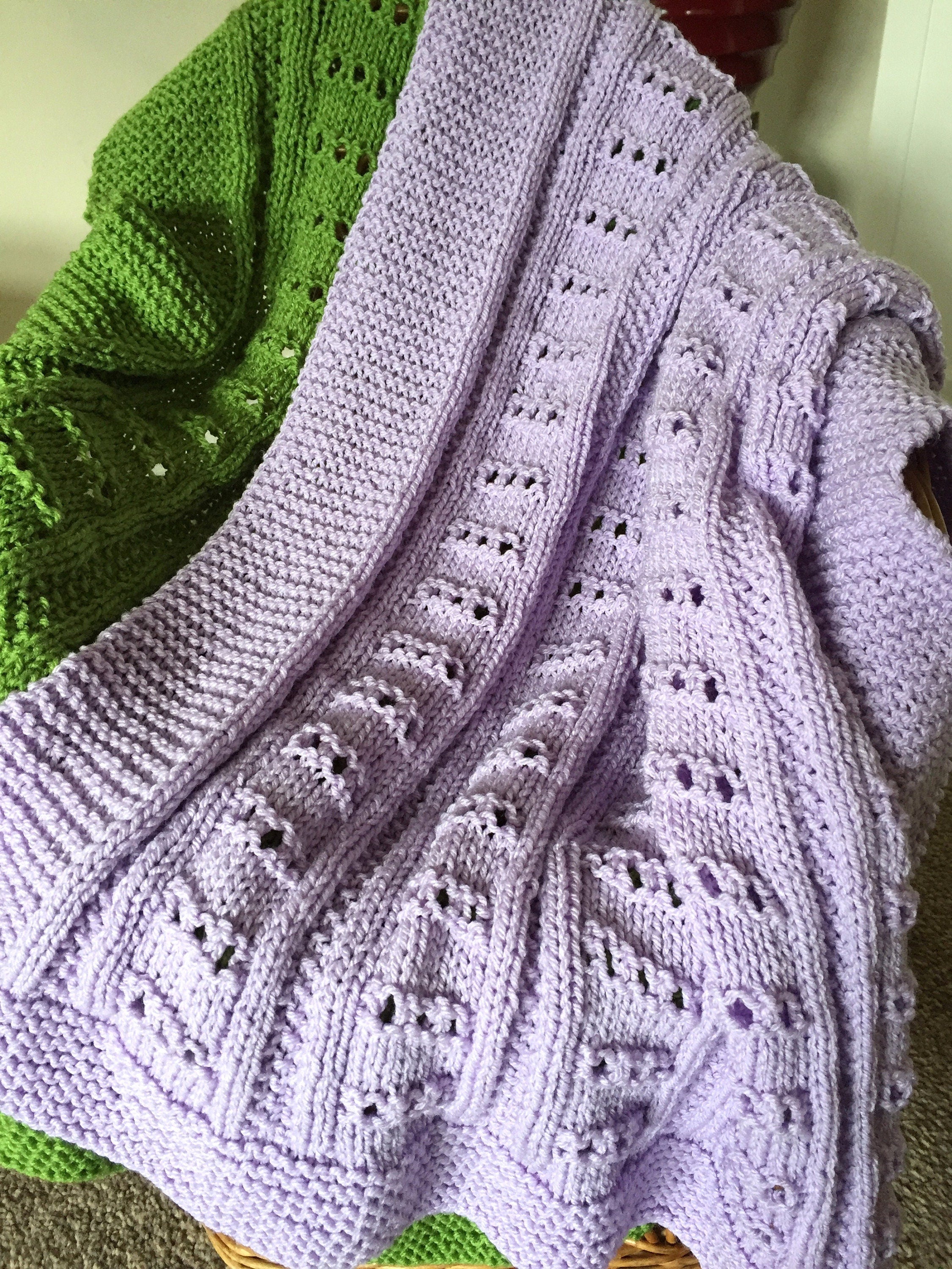 Knitting pattern ~ Little Ladders Baby Blanket  ~ ENGLISH ~  PDF Download