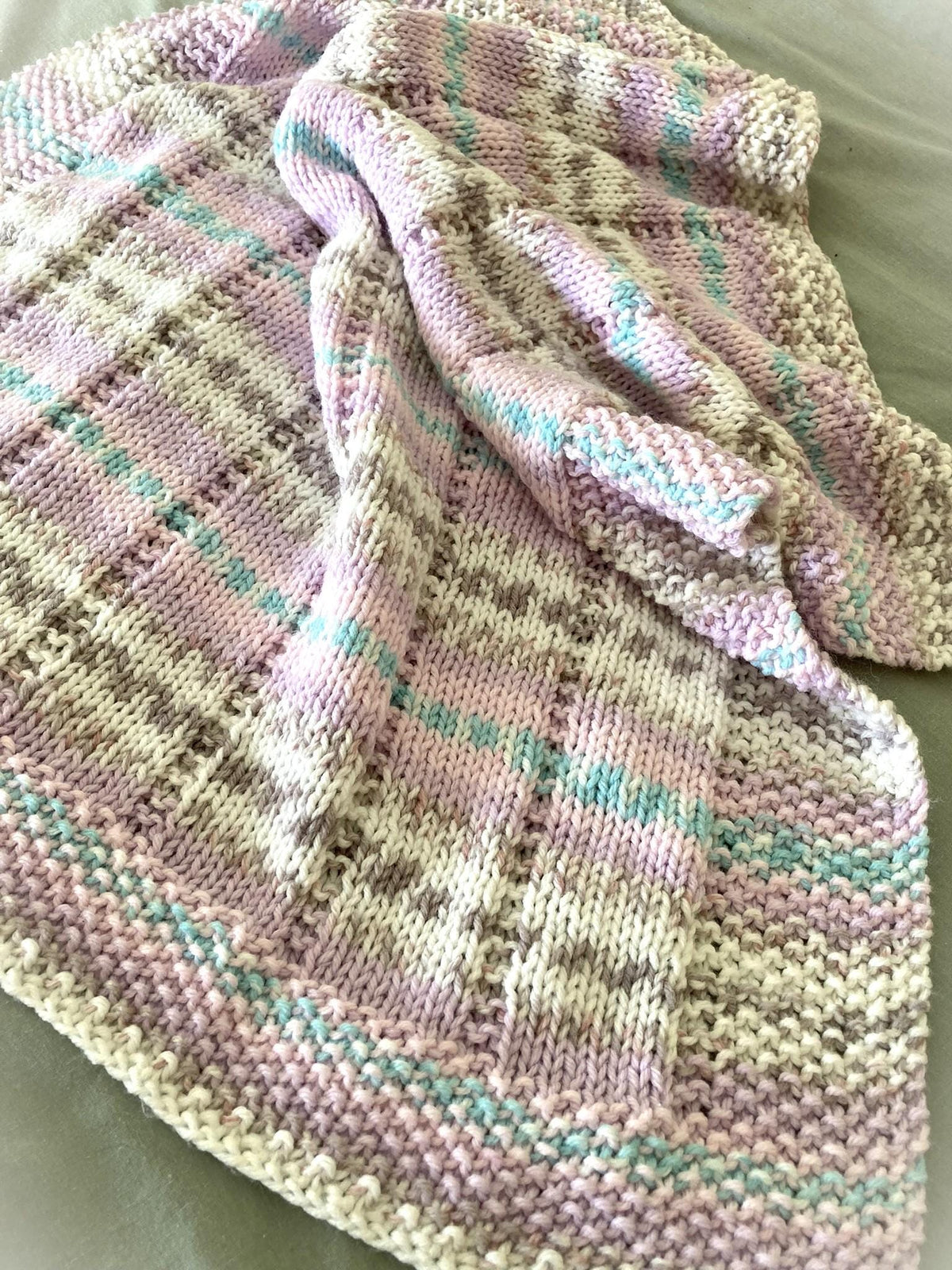 Knitting pattern ~ Easy Baby Blanket in Chunky, Aran or DK ~ Perfect for beginners ~ ENGLISH ~ PDF Download