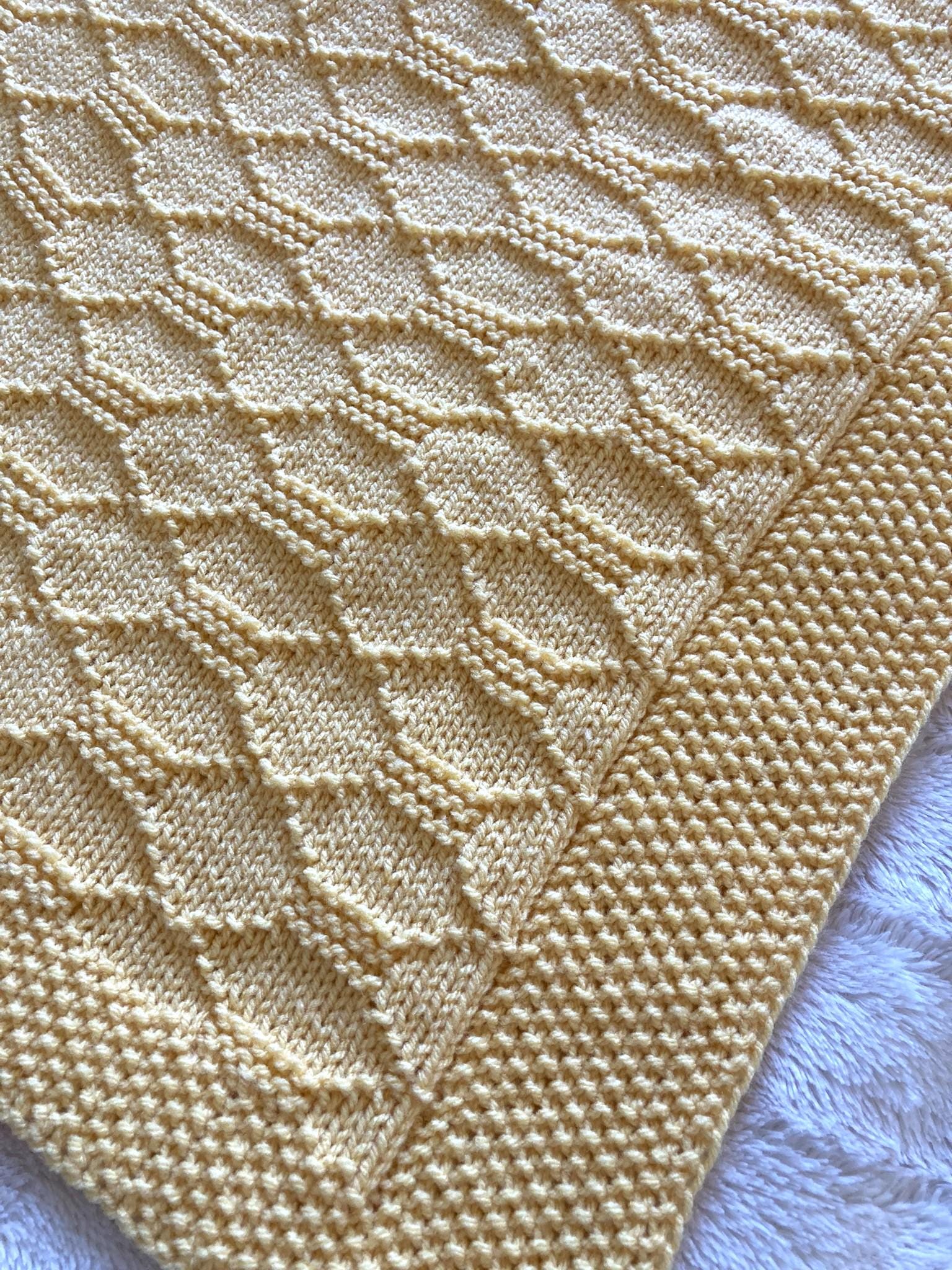 Knitting pattern ~ Shapes Baby Blanket in DK Yarn ~ ENGLISH ~  PDF Download