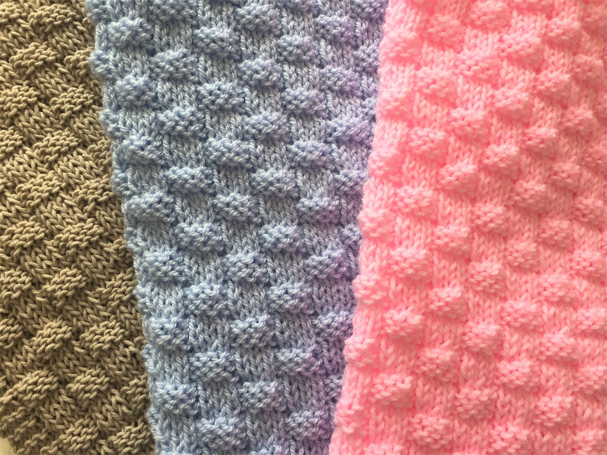Knitting pattern ~ Quick and Easy Basket Weave Baby Blanket  ~ ENGLISH ~ PDF Download