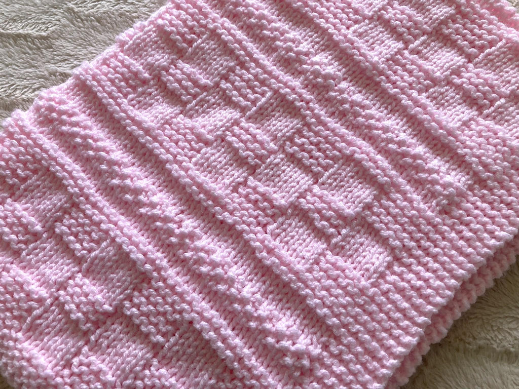Knitting pattern ~ Jesse Baby Blanket in Aran or Chunky Yarn ~ ENGLISH ~ PDF Download