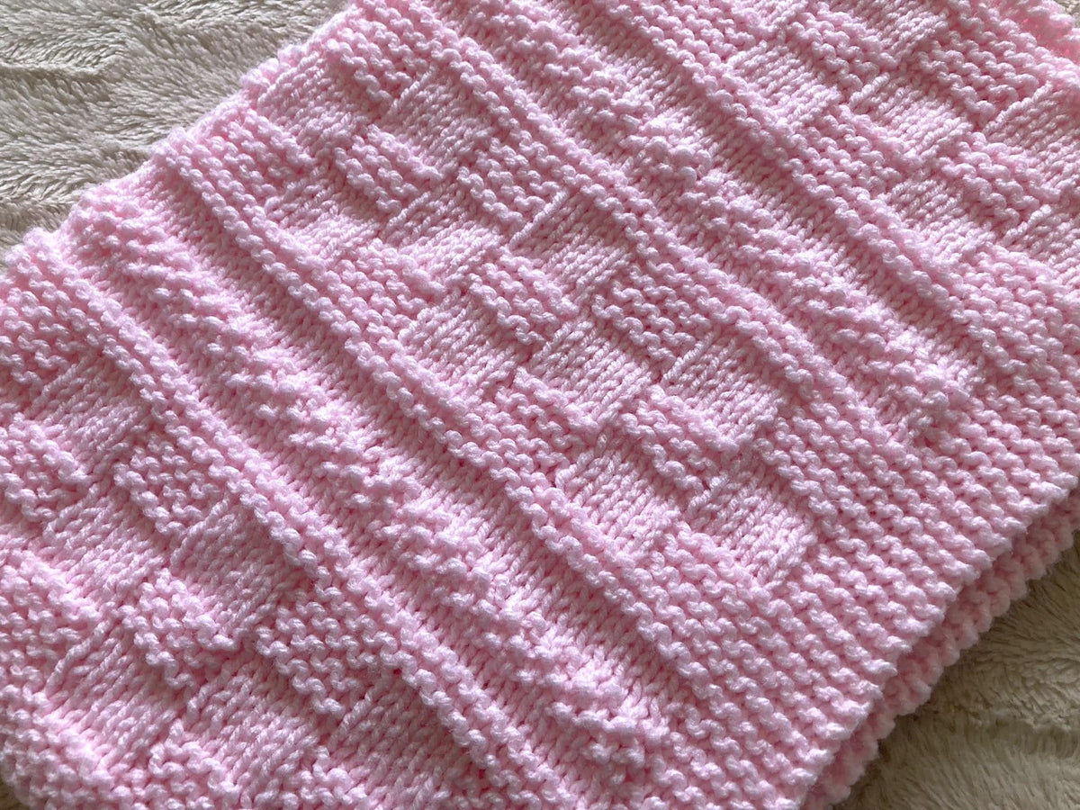 Knitting pattern ~ Jesse Baby Blanket in Aran or Chunky Yarn ~ ENGLISH ~ PDF Download