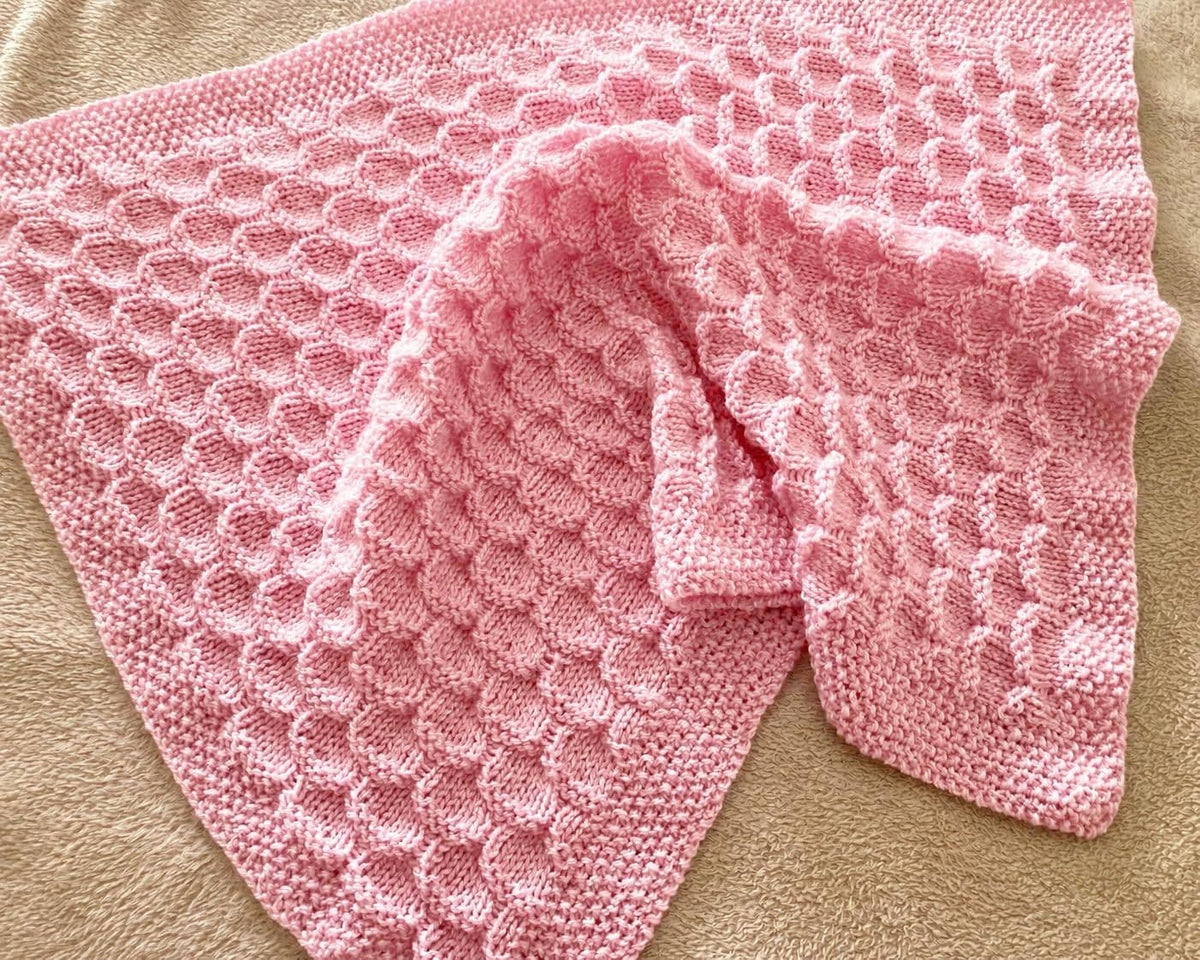 Knitting pattern ~ Becca Baby Blanket in DK Yarn ~ ENGLISH ~ PDF Download