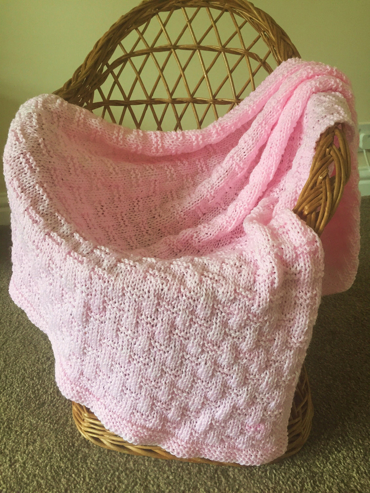 Knitting pattern ~ Easy Weave Baby Blanket  ~ ENGLISH ~ PDF Download