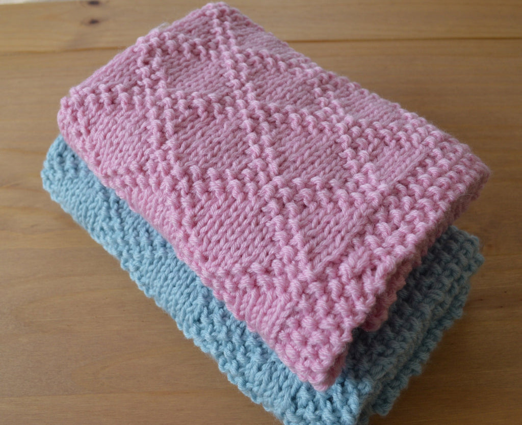 Knitting pattern- Diamonds Baby Blanket in Aran Yarn. ~ ENGLISH ~  PDF Download