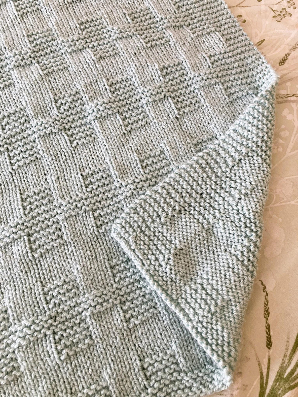 Knitting pattern ~ Chrissy Baby Blanket in Aran Yarn ~ ENGLISH ~ PDF Download